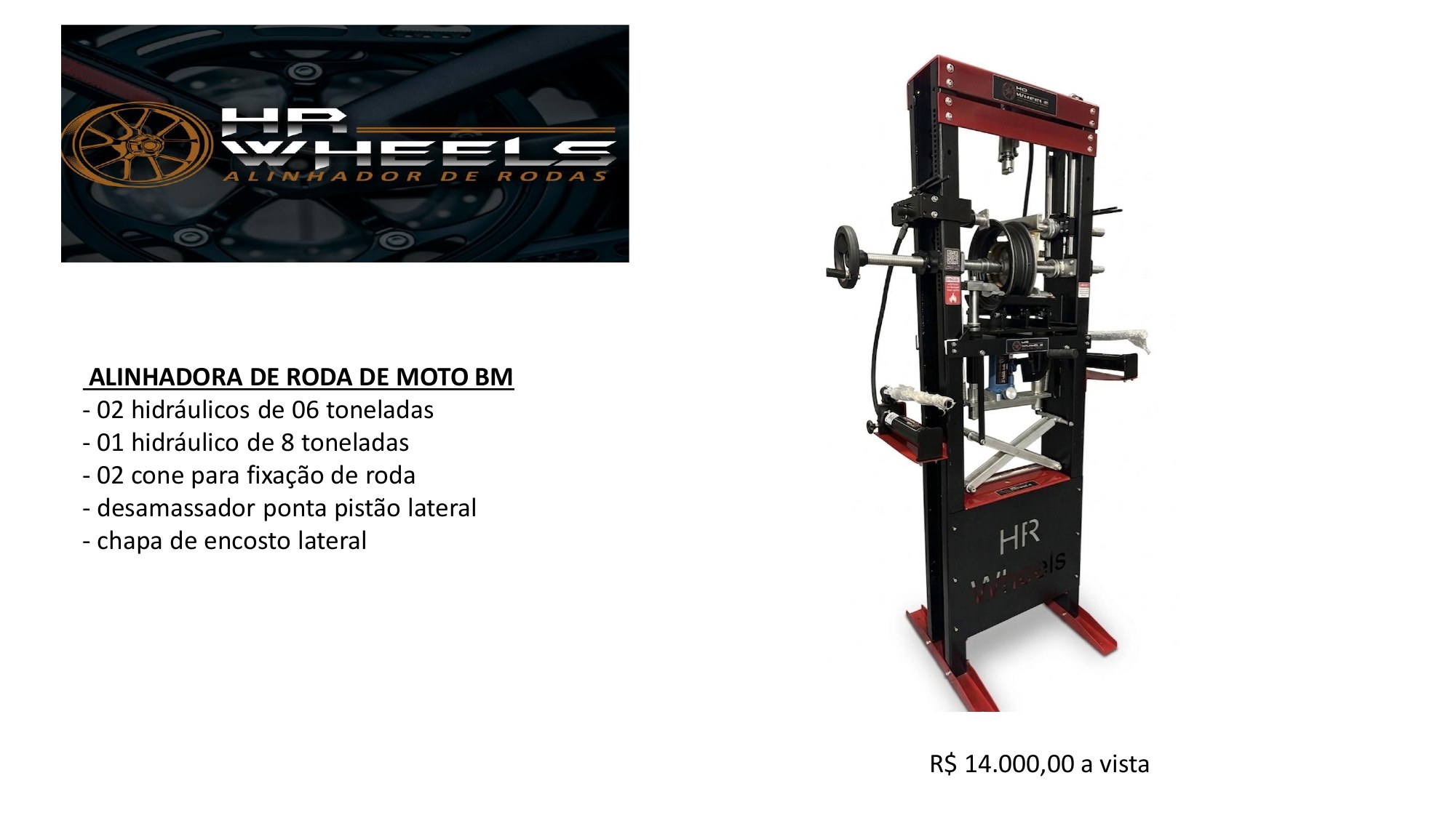 Alinhadora de Roda de Moto BM — HR Wheels
